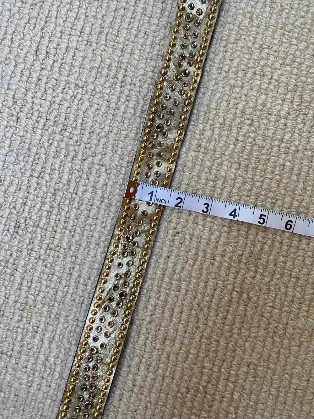 Jose Luis Gold Horse Hair Embellished Belt